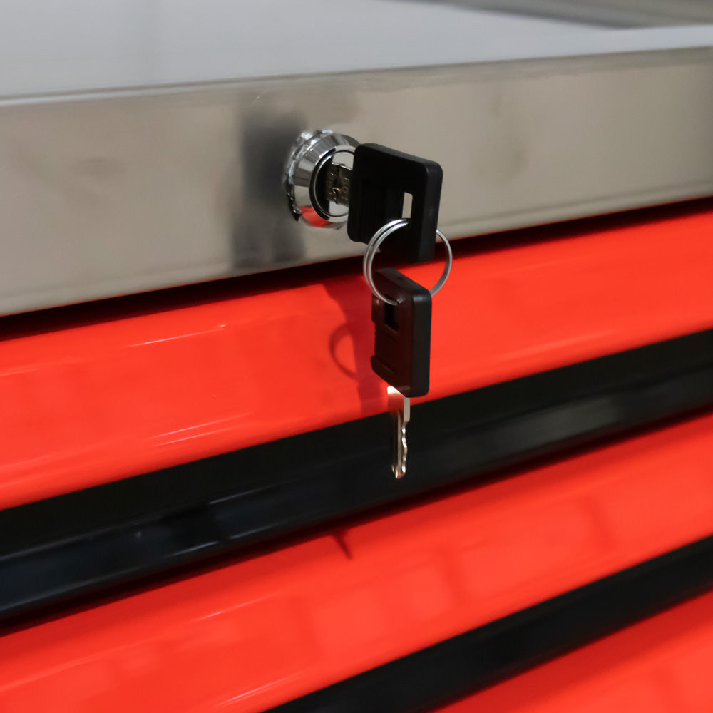 CARRELLO XL CON 7 CASSETTI ROSSO - CON UTENSILI 53913 JBM