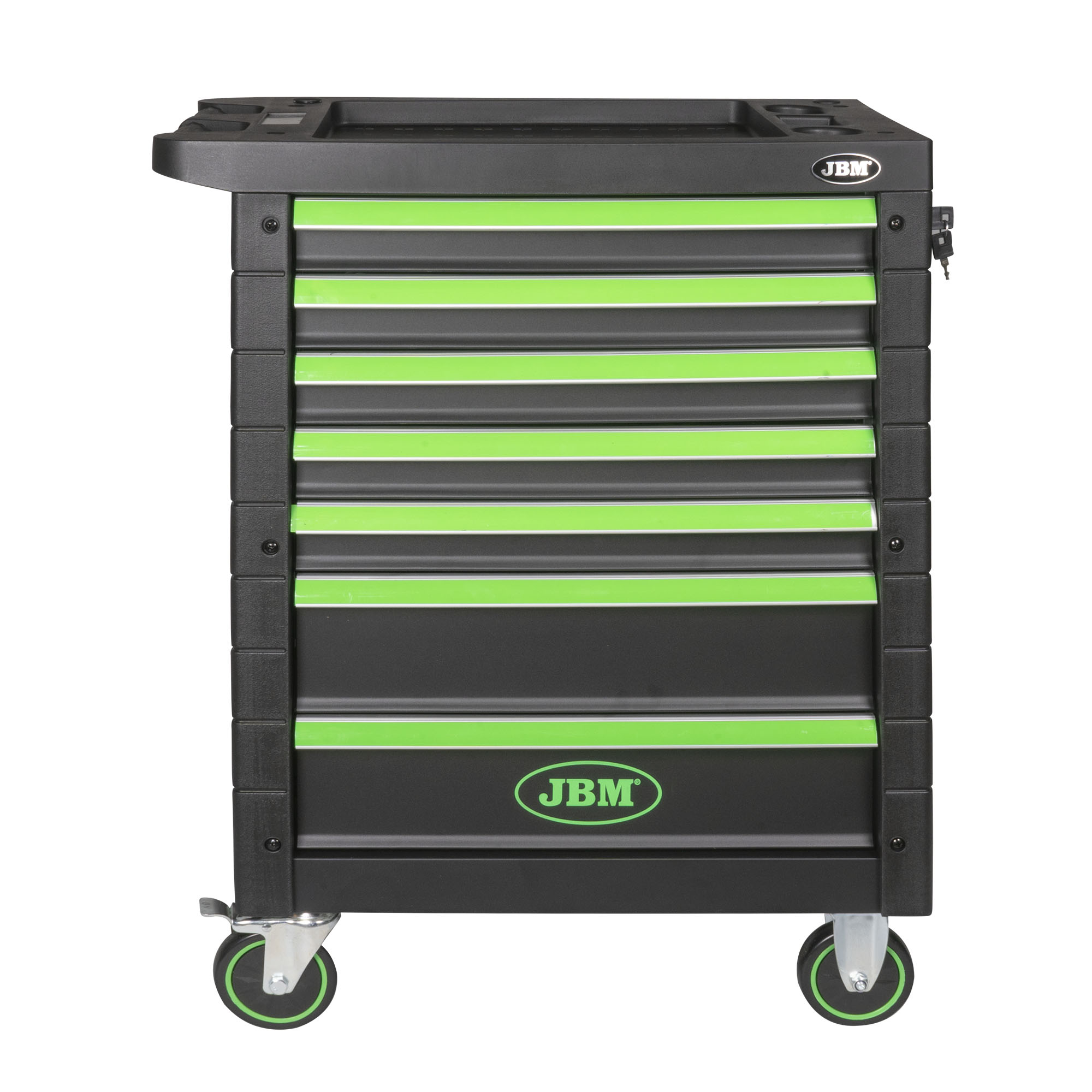 CARRELLO VERDE 7 CASSETTI SPECIALE KIT DI MESSA IN FASE JBM