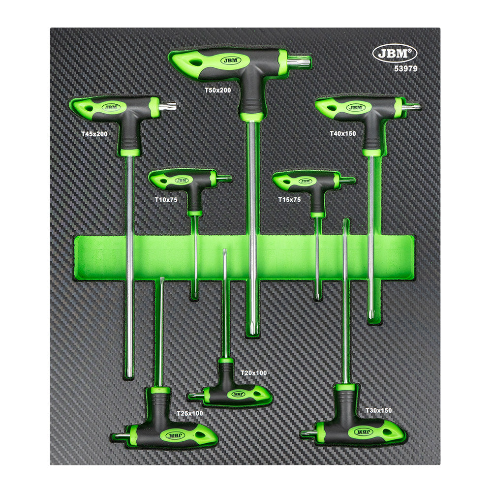 SET DI 8 CHIAVI TORX A "T" IN MODULO JBM 53979