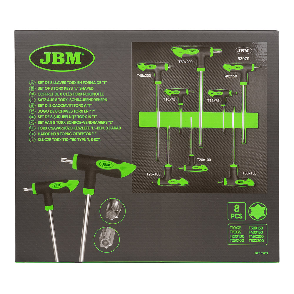 SET DI 8 CHIAVI TORX A "T" IN MODULO JBM 53979