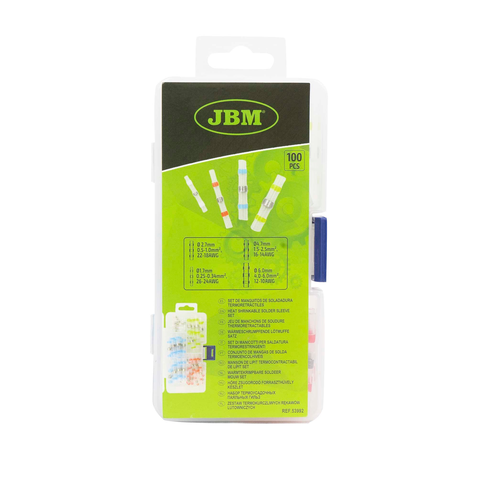 ASTUCCIO DI MANICOTTI PER SALDATURA TERMORESTRINGENTI 100PZ 53992 JBM