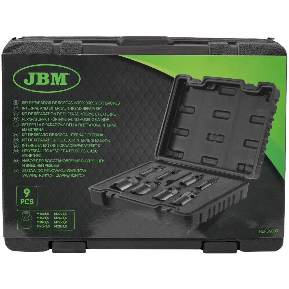 SET DI RIPARAZIONE DELLA FILETTATURA INTERNA ED ESTERNA 54003 JBM