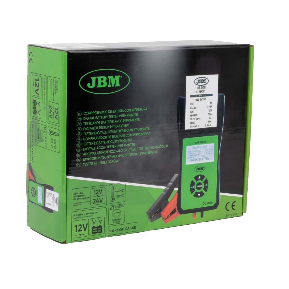 TESTER BATTERIA CON FUNZIONE DI STAMPA 54040 JBM