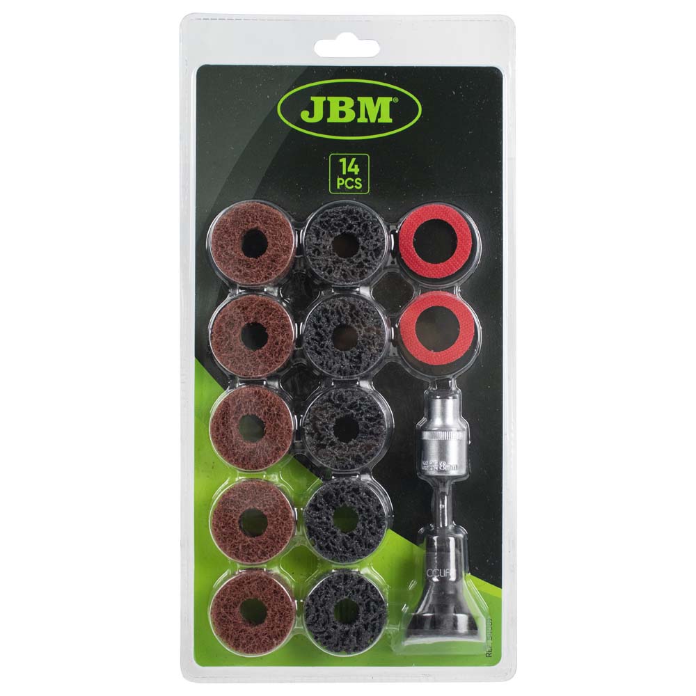 SET DI STRUMENTI PER LA PULIZIA DEI MOZZI 14 PEZZI 54069 JBM