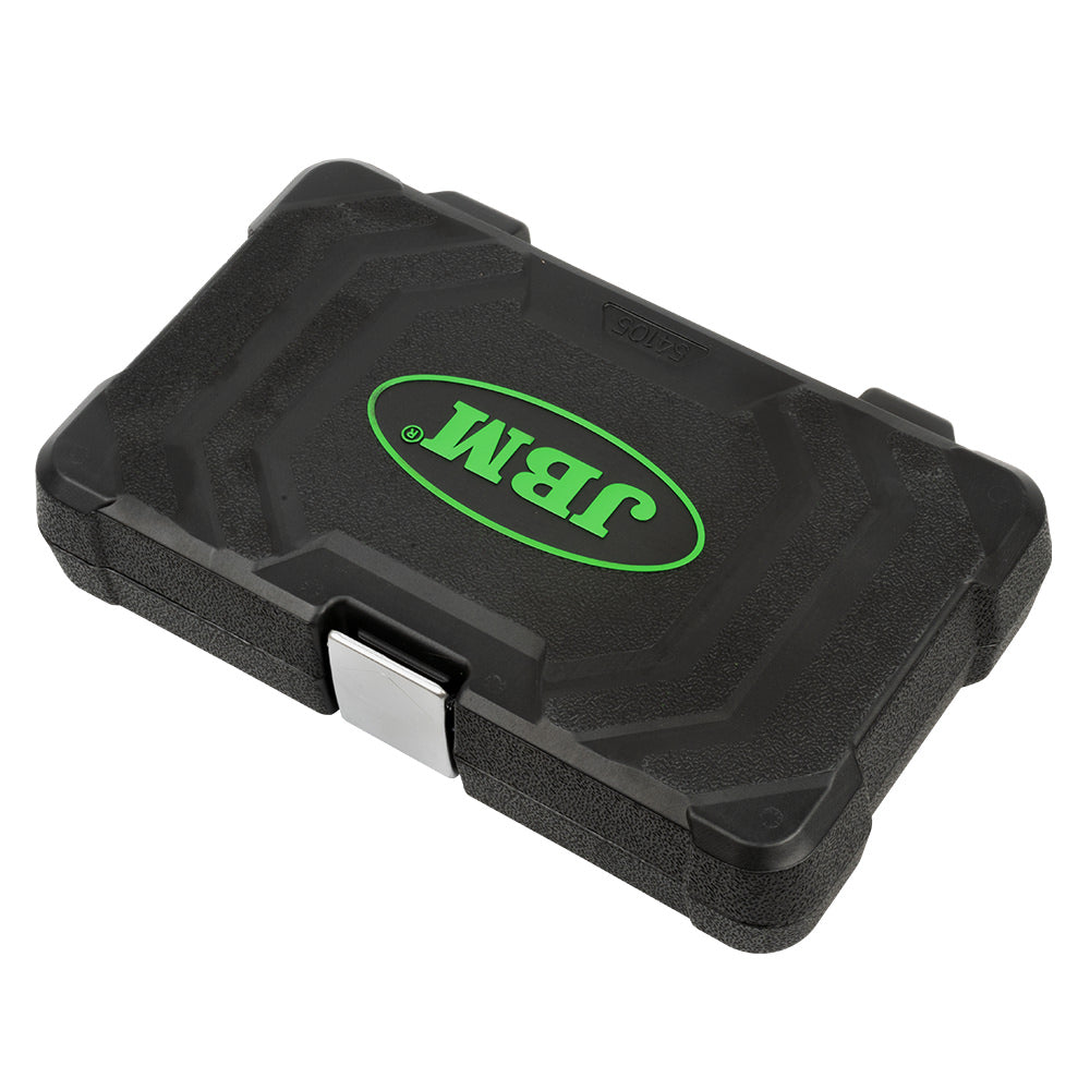 VALIGETTA DA 56 PEZZI DA 1/4" CON BUSSOLE POLIGONALI SATINATE JBM 54105