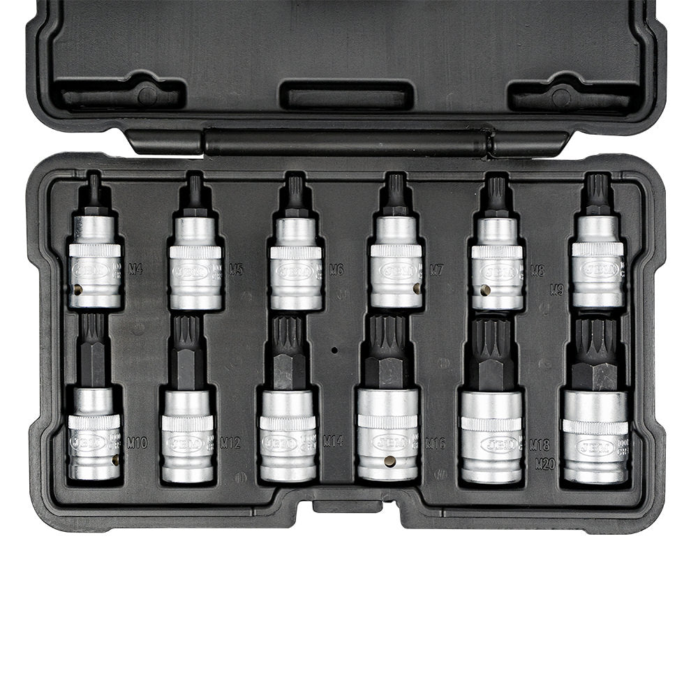 SET DI 12 PEZZI 1/2" INSERTI POLIGONALI JBM 54164