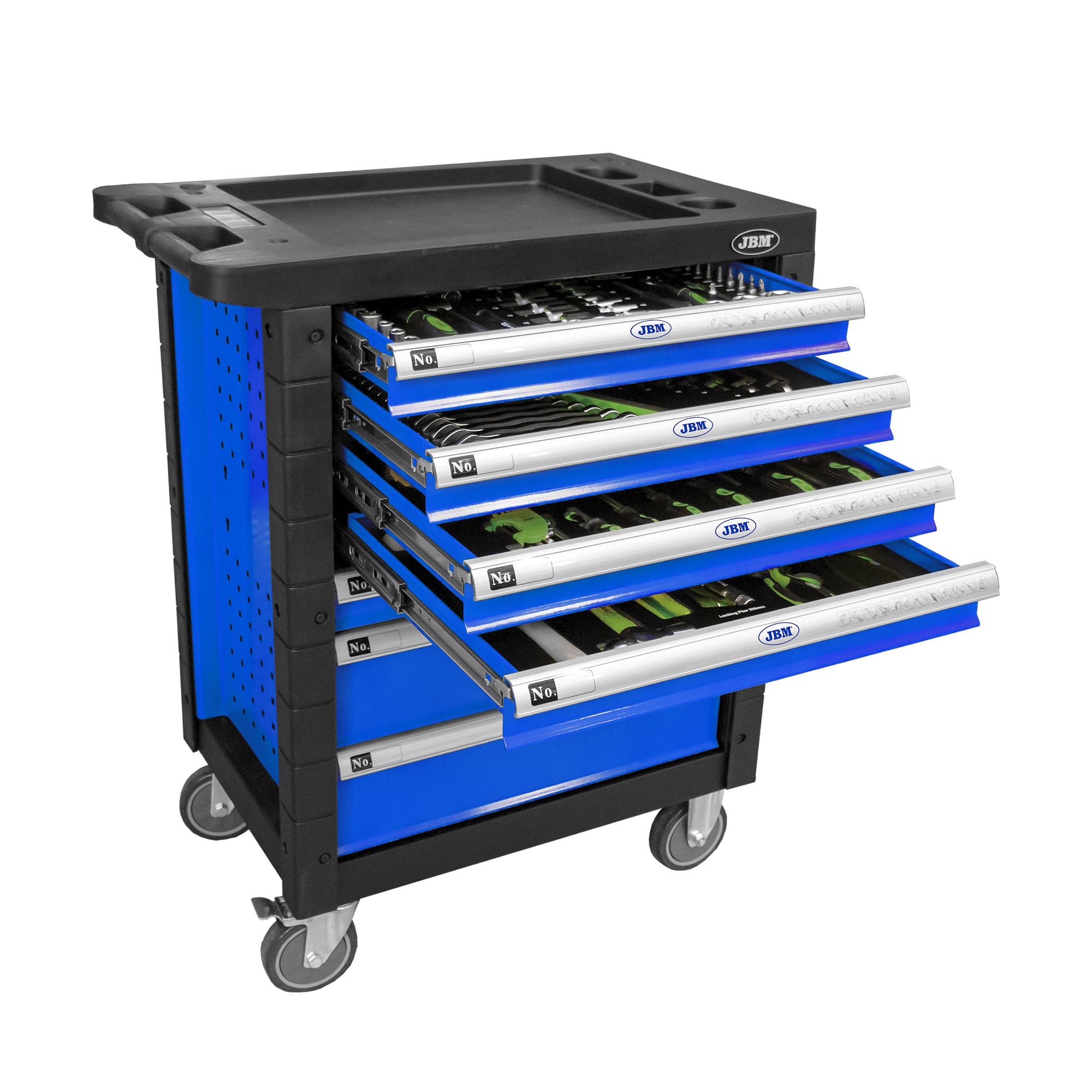 CARRELLO CON 7 CASSETTI BLU - SPECIALE PER AUTOCARRI 54239 JBM