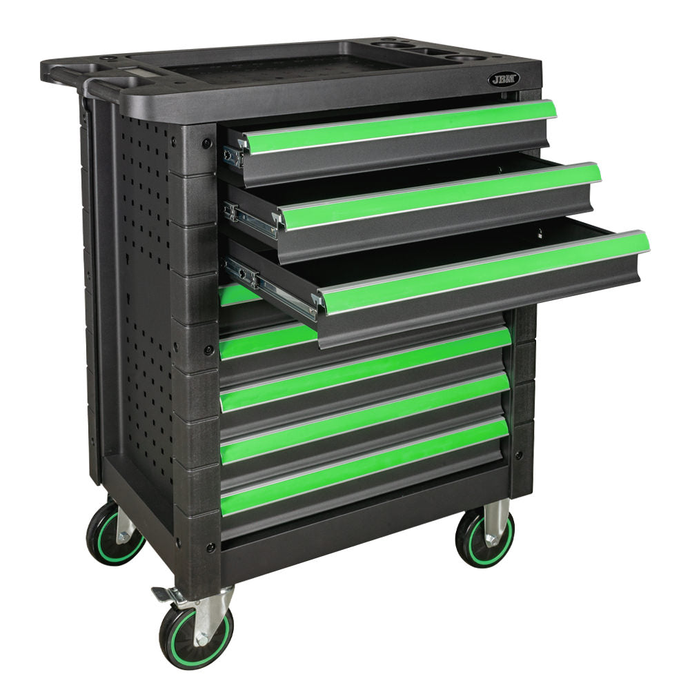 CARRELLO UTENSILI 8 CASSETTI UGUALI VERDE - VUOTO 54296 JBM