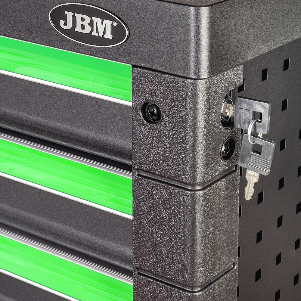 CARRELLO UTENSILI 8 CASSETTI UGUALI VERDE - VUOTO 54296 JBM