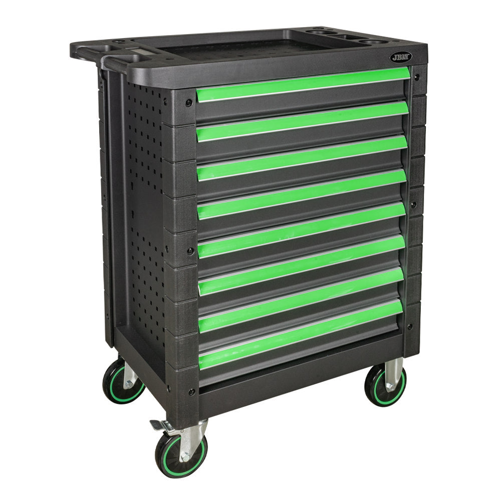 CARRELLO UTENSILI 8 CASSETTI UGUALI VERDE - VUOTO 54296 JBM