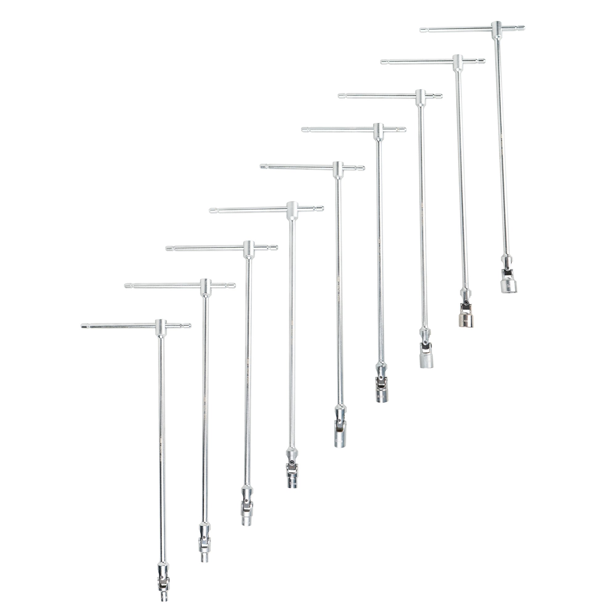 SET DI 9 CHIAVI A BUSSOLA CON IMPUGNATURA A T (7-19MM) JBM 54380