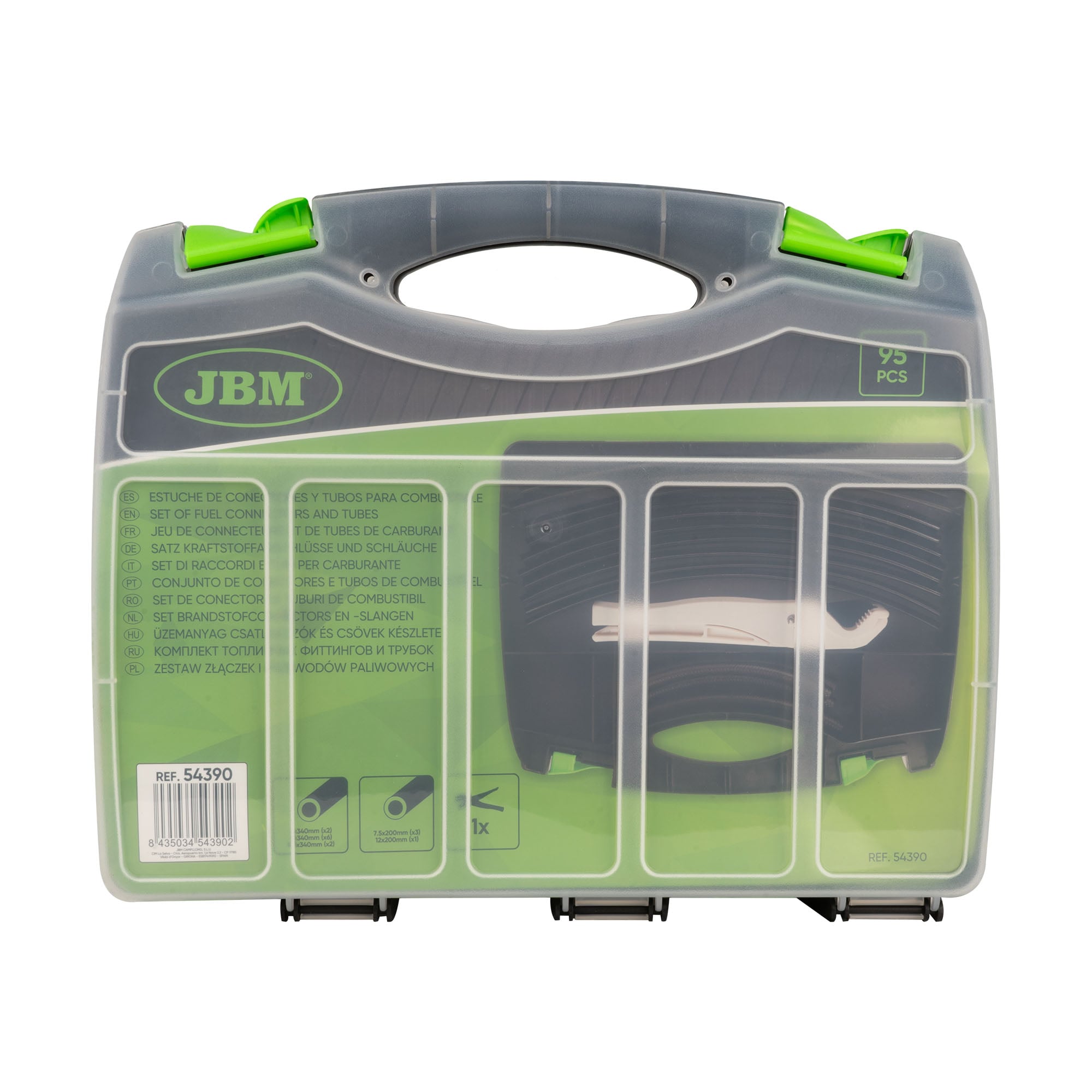 SET DI RACCORDI E TUBI PER CARBURANTE (95 PEZZI) 54390 JBM