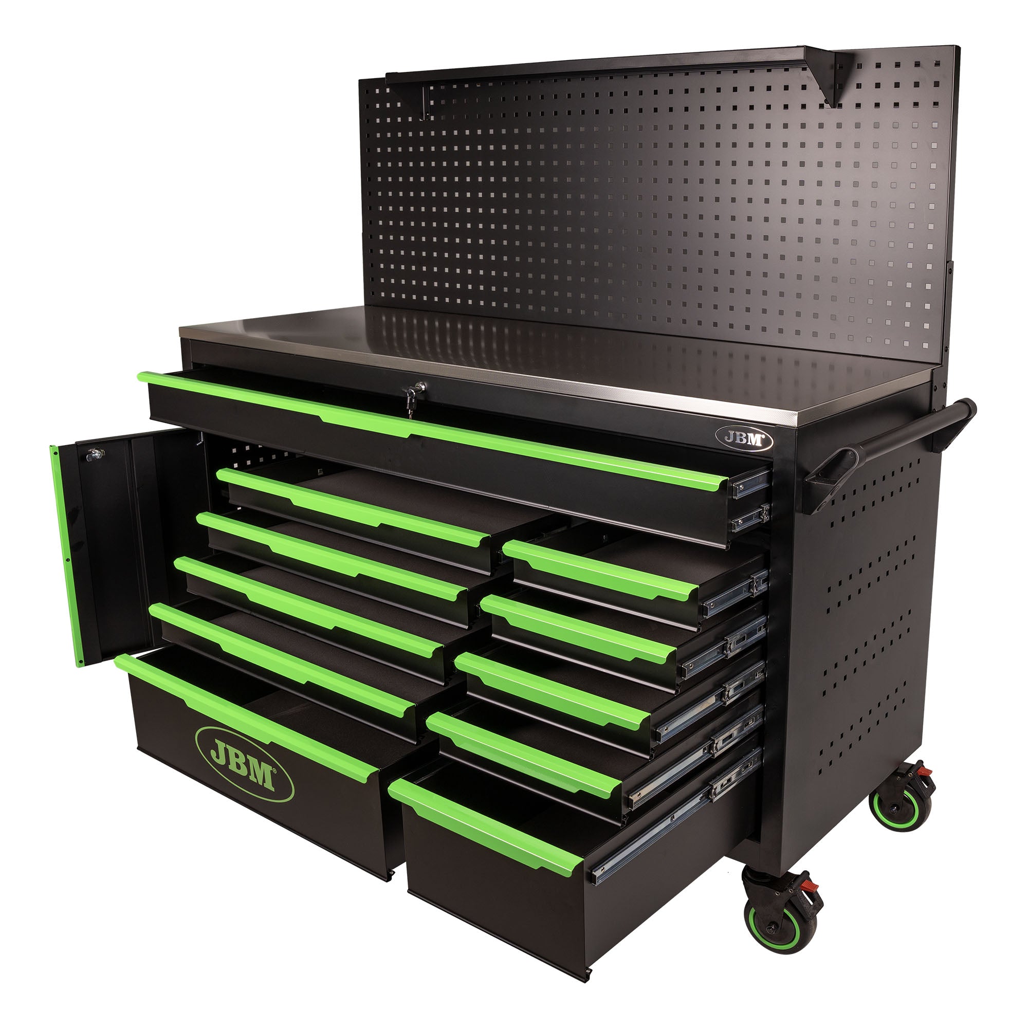 CARRELLO PORTAUTENSILI A 11 CASSETTI CON PANNELLO FORATO JBM 54510