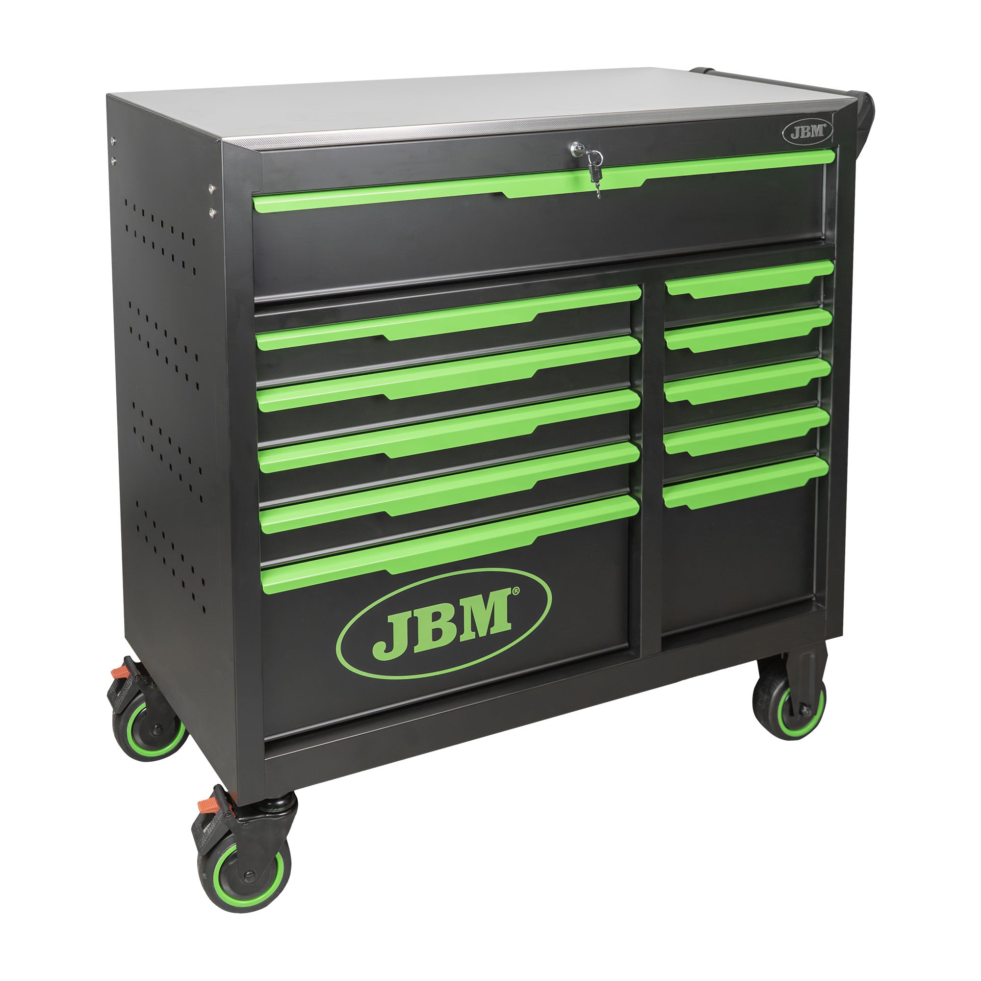 CARRELLO CON 11 CASSETTI VERDE – VUOTO 54511 JBM
