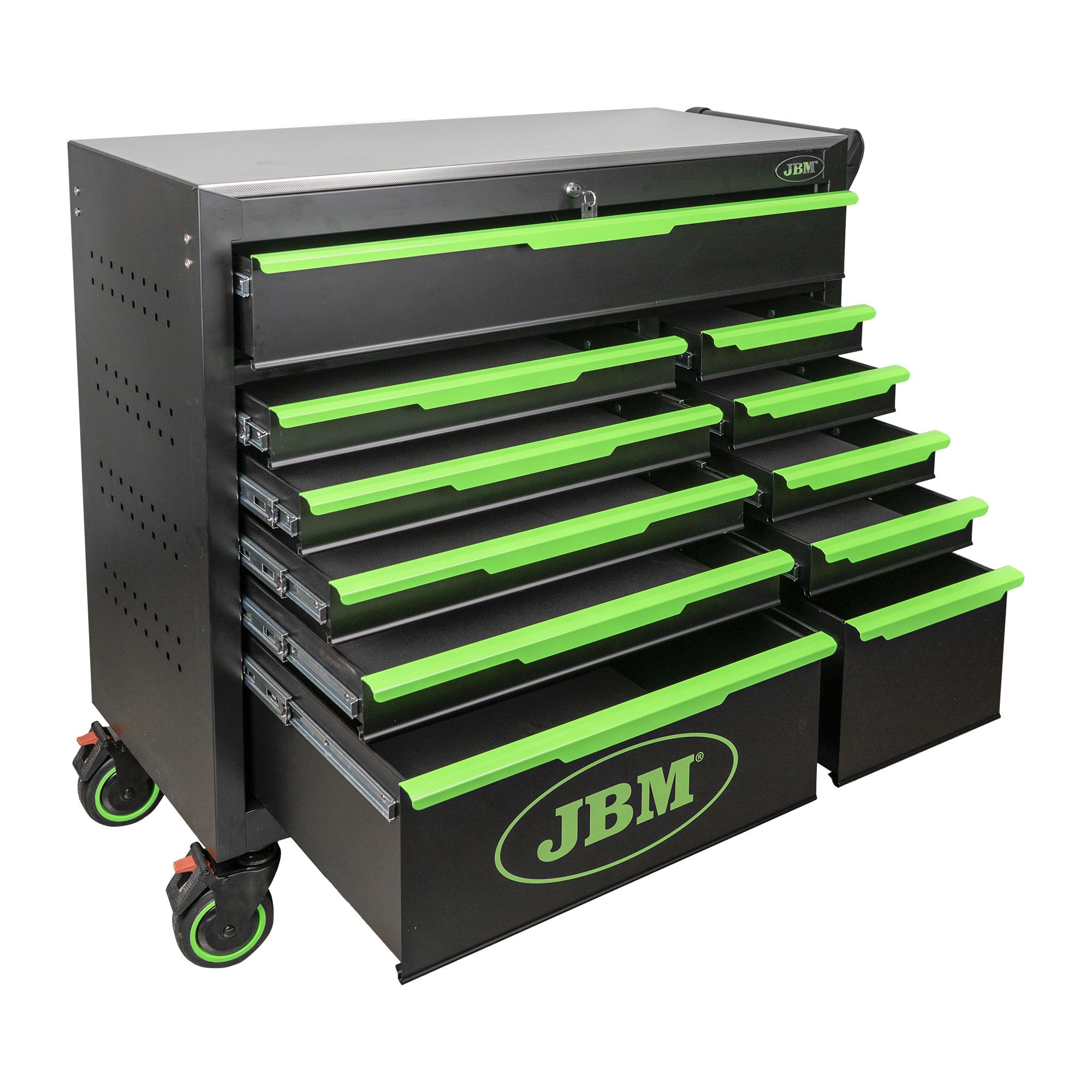CARRELLO CON 11 CASSETTI VERDE – VUOTO 54511 JBM