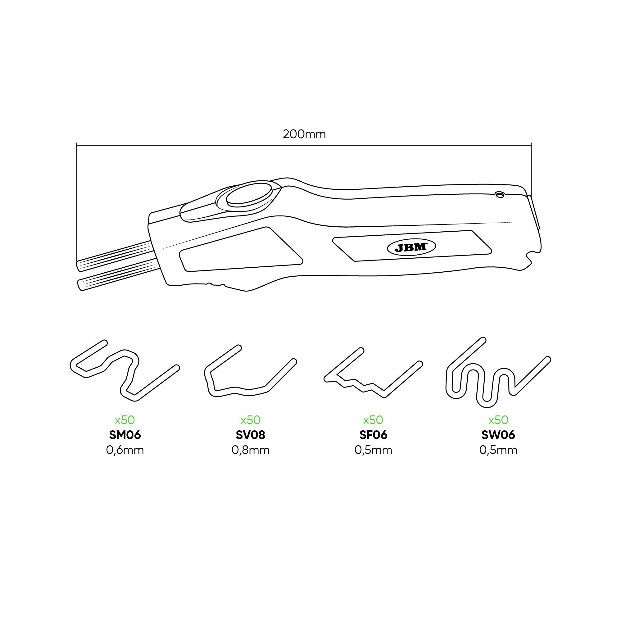 SALDATORE DI PLASTICA PER RIPARAZIONE AUTO 54561 JBM