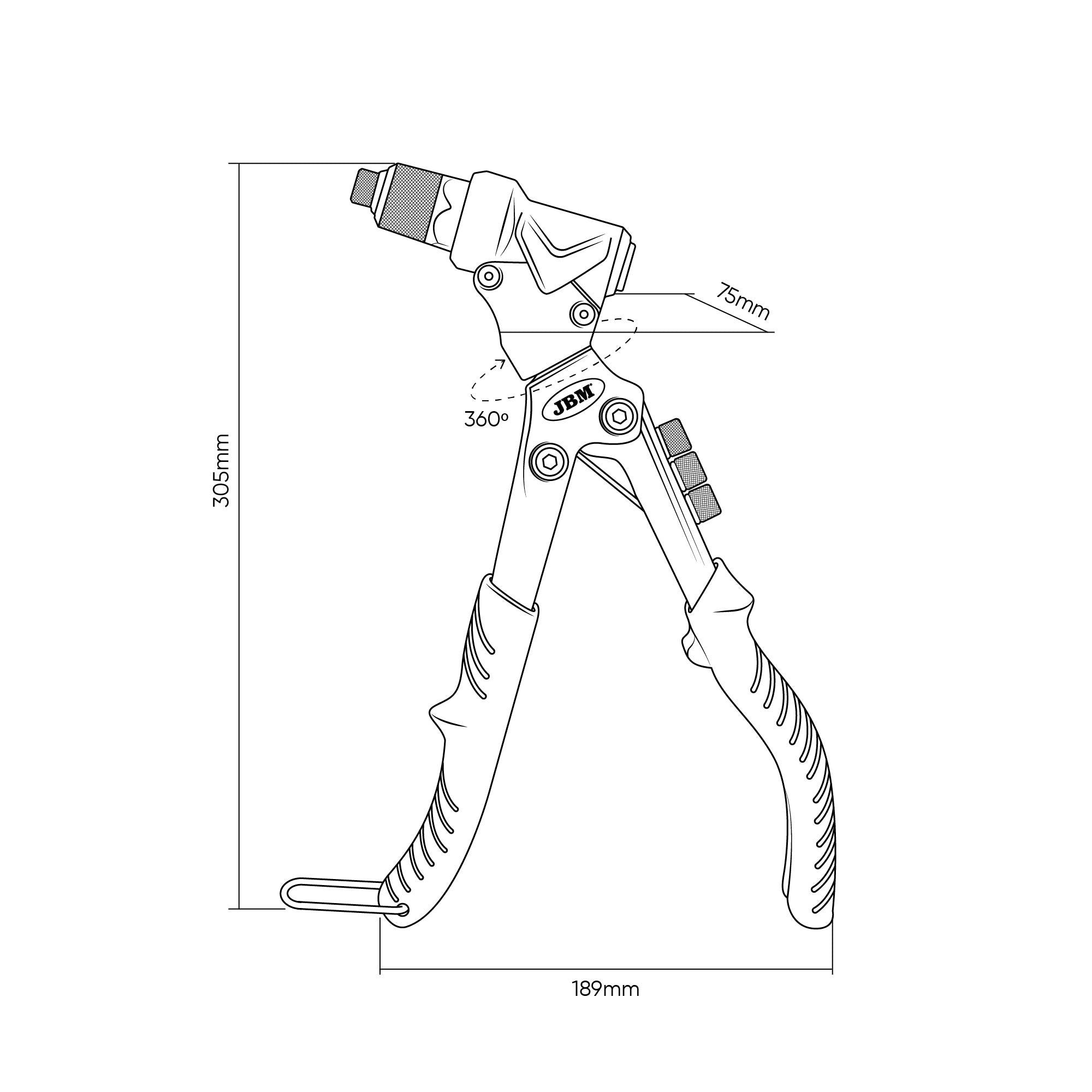 RIVETTATRICE ARTICOLATA MULTIFUNZIONE JBM 54585