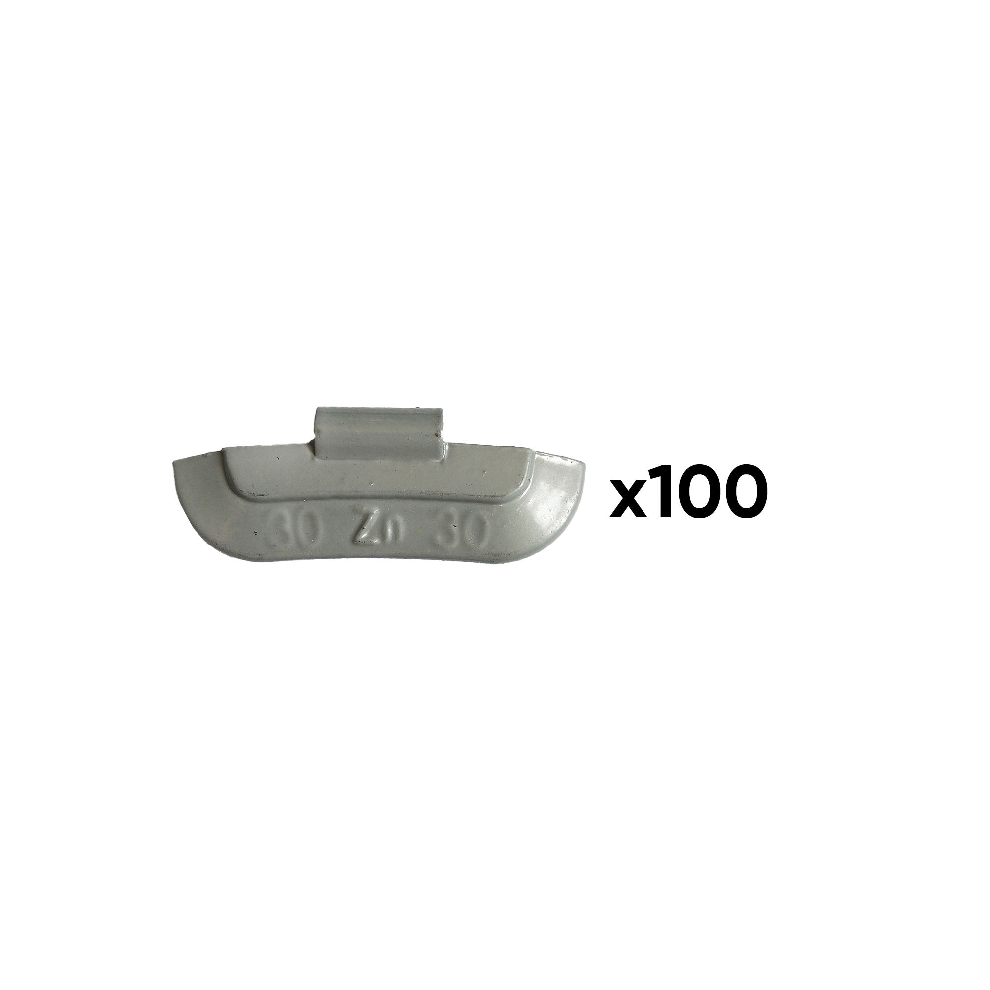 SCATOLA DI 100 PESI IN ZINCO A GRAFFETTA DA 30GR. SPECIALE PER CERCHI UNIVERSALI 54661 JBM