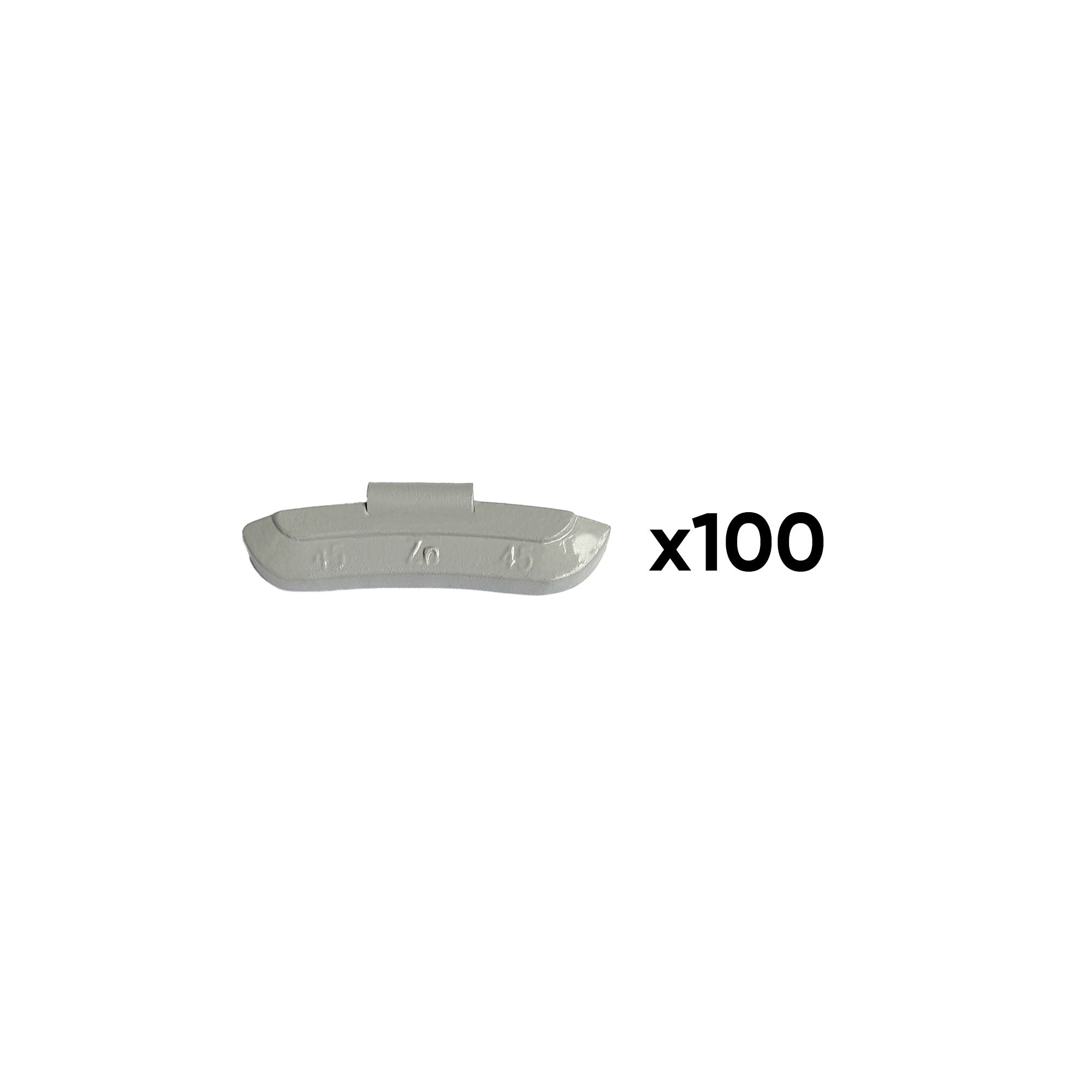 SCATOLA DI 100 PESI IN ZINCO A GRAFFETTA DA 45GR. SPECIALE PER CERCHI UNIVERSALI 54664 JBM