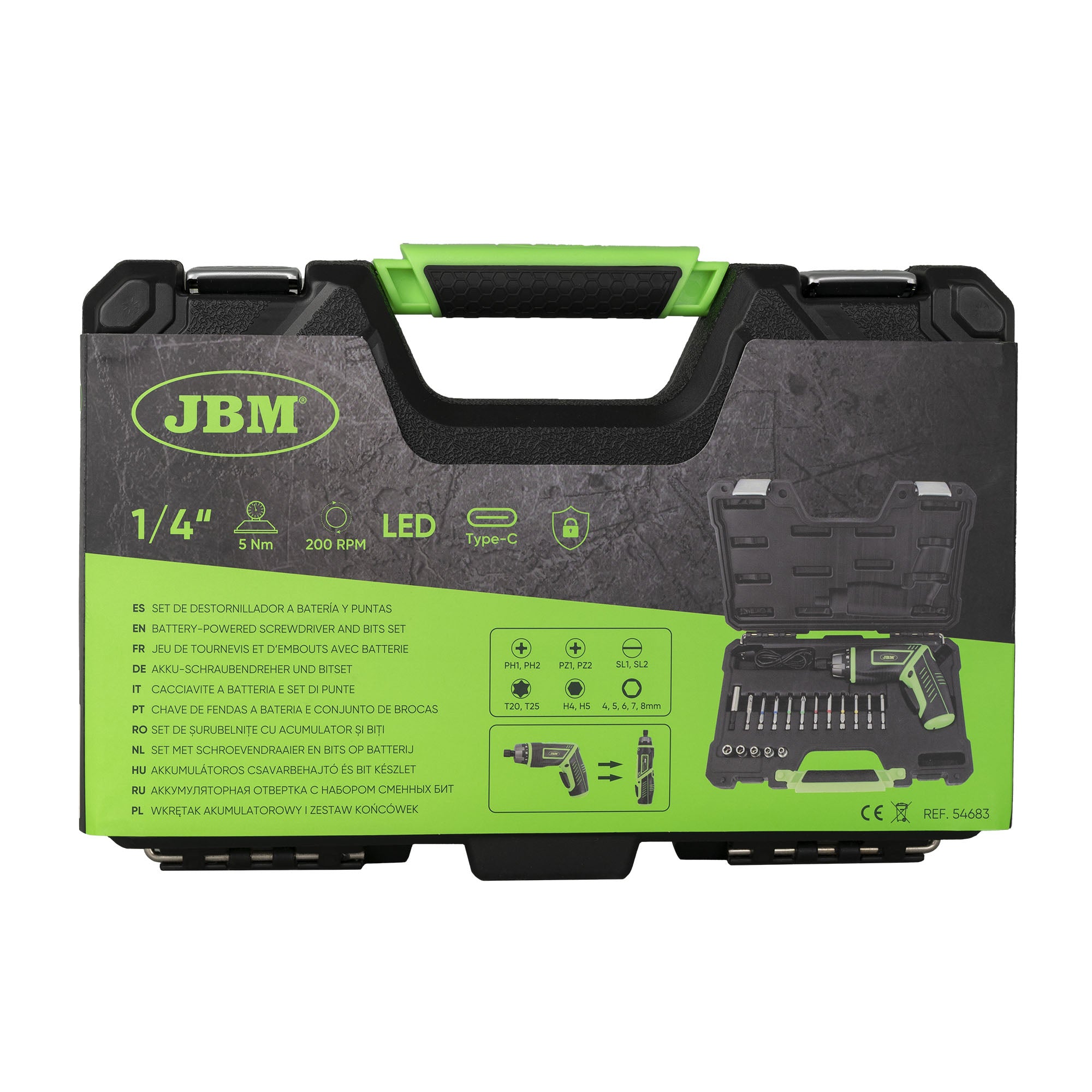 CACCIAVITE A BATTERIA E SET DI PUNTE JBM 54683