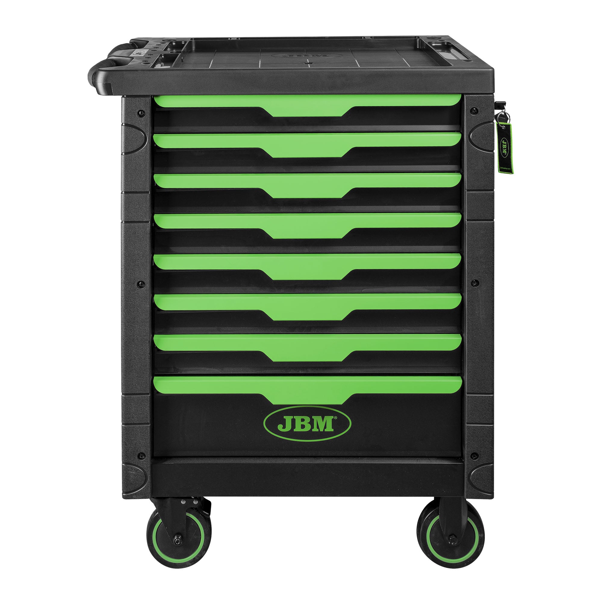 CARRELLO CON 8 CASSETTI VERDE - CON UTENSILI 289 PEZZI 54718 JBM