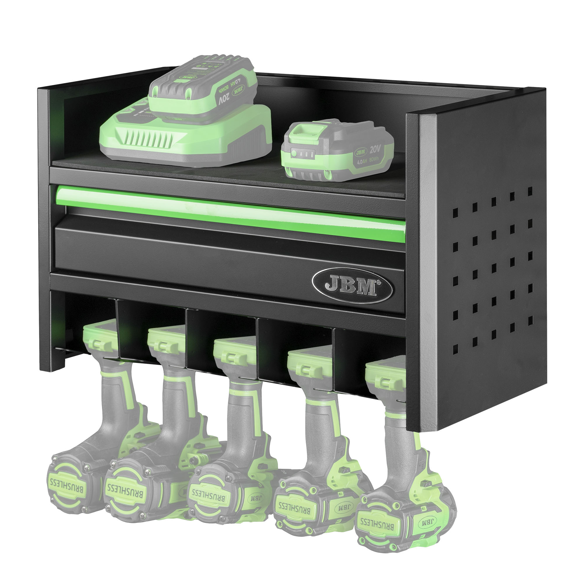 MENSOLA PER LA CONSERVAZIONE DI ATTREZZI ELETTRICI A 3 LIVELLI JBM