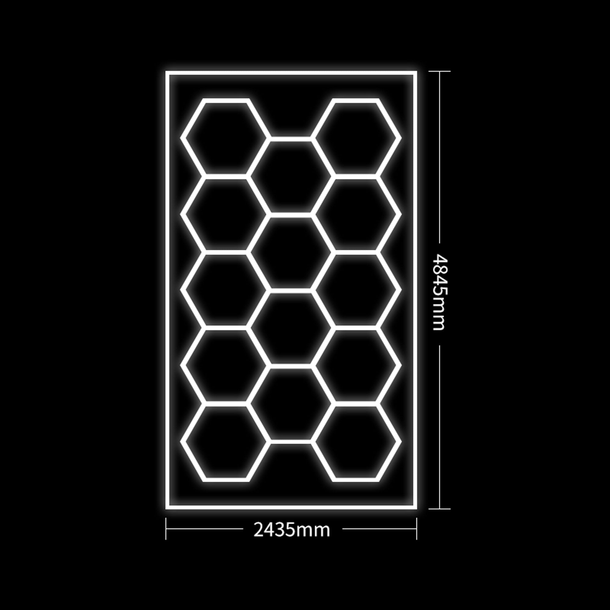 SET DI PLAFONIERE ESAGONALI A LED JBM 54805 2430x4835mm