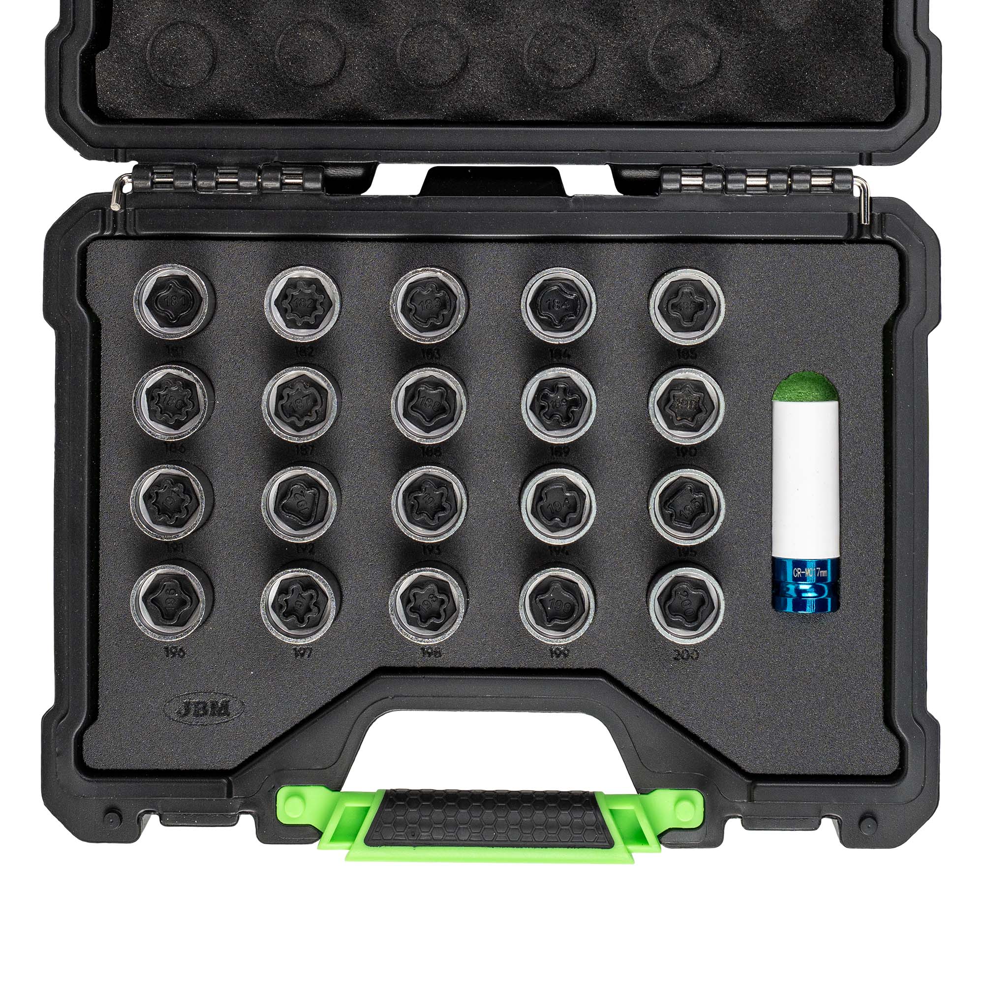 SET DI 21 CHIAVI PER BULLONE DI BLOCCO RUOTA PER OPEL/VAUXHALL (181-200) 54813 JBM
