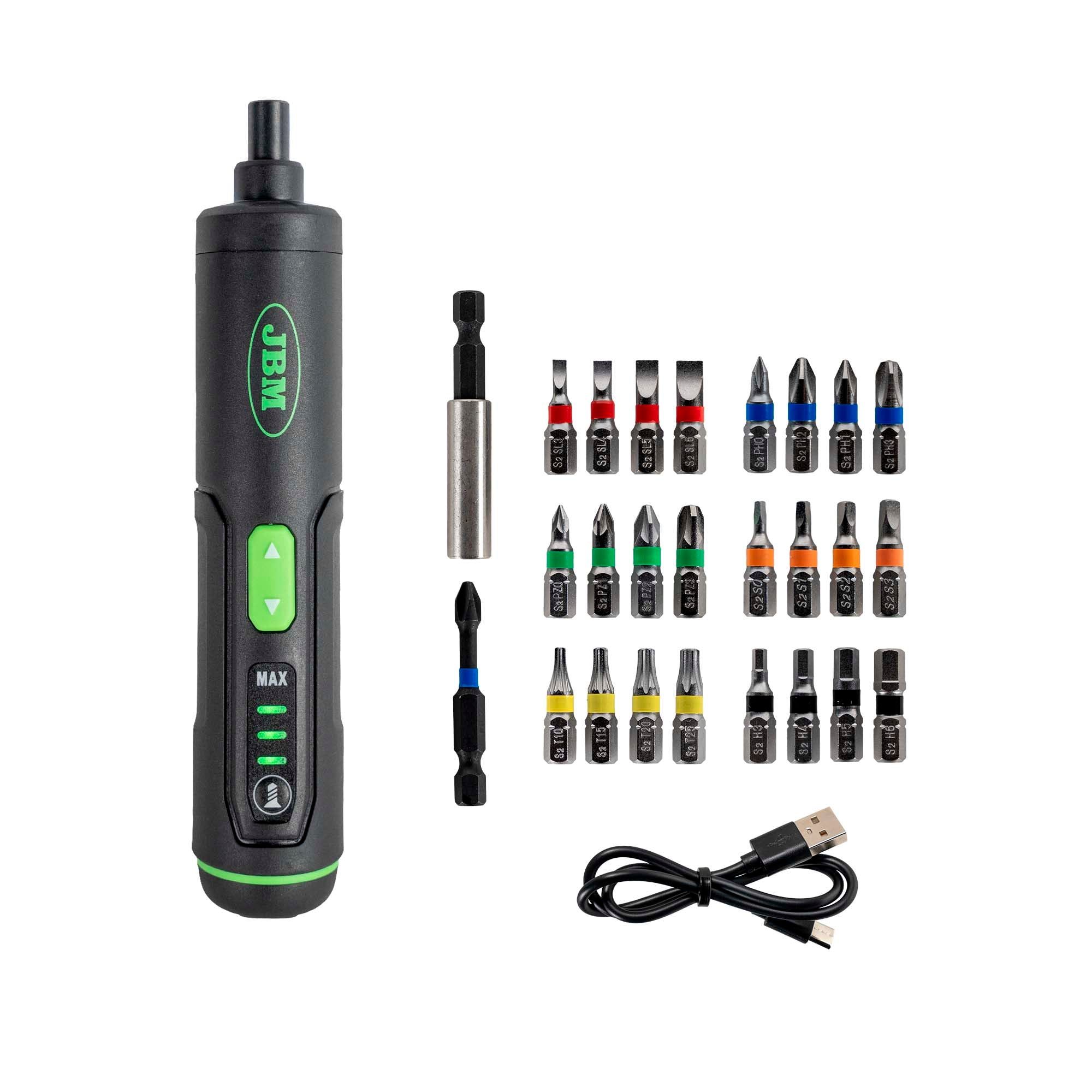 CACCIAVITE A BATTERIA A 3 VELOCITÀ CON PUNTE JBM 54860