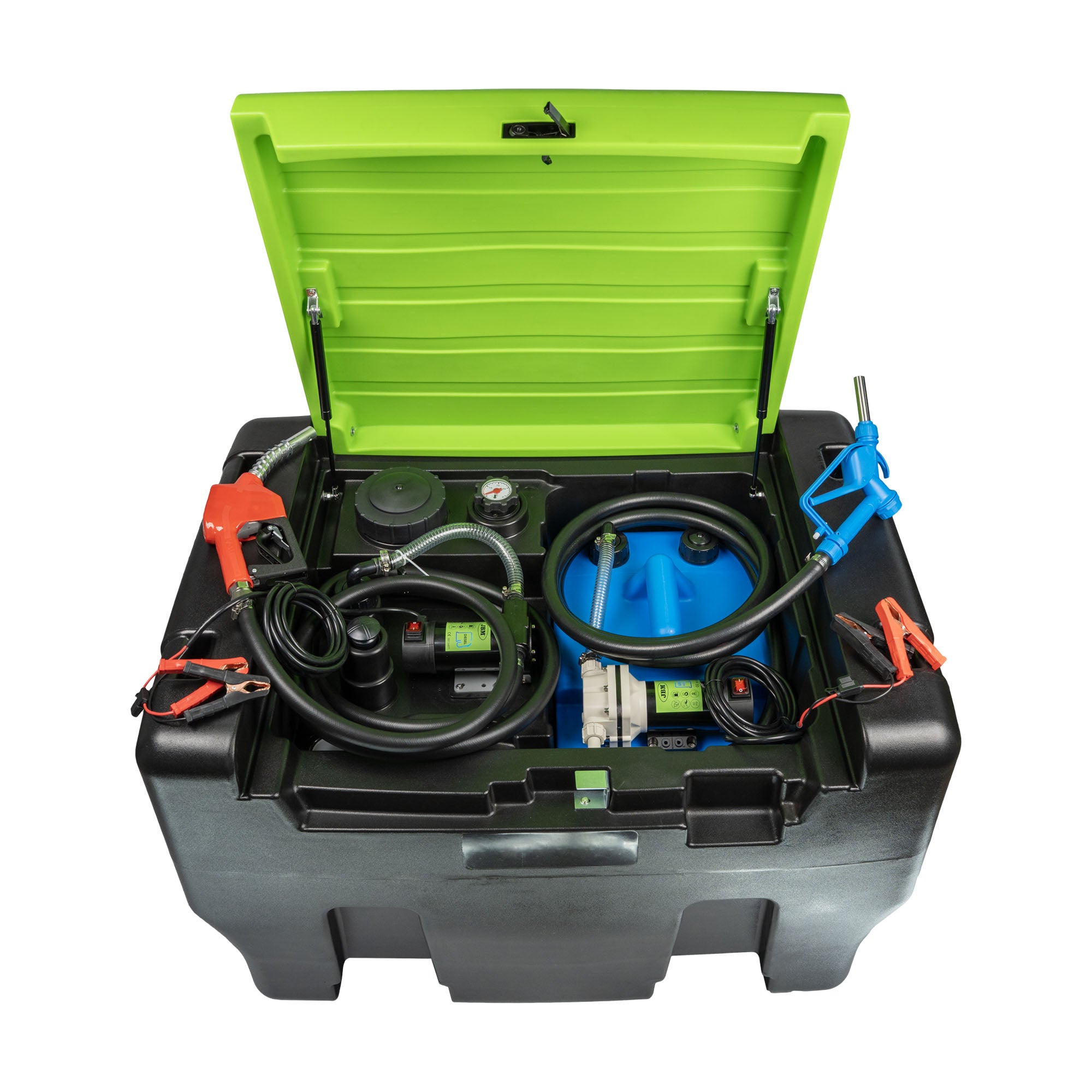 POMPA PER CARBURANTE DIESEL E AUS32 CON SERBATOIO DOPPIO DA 330+50L JBM 54877