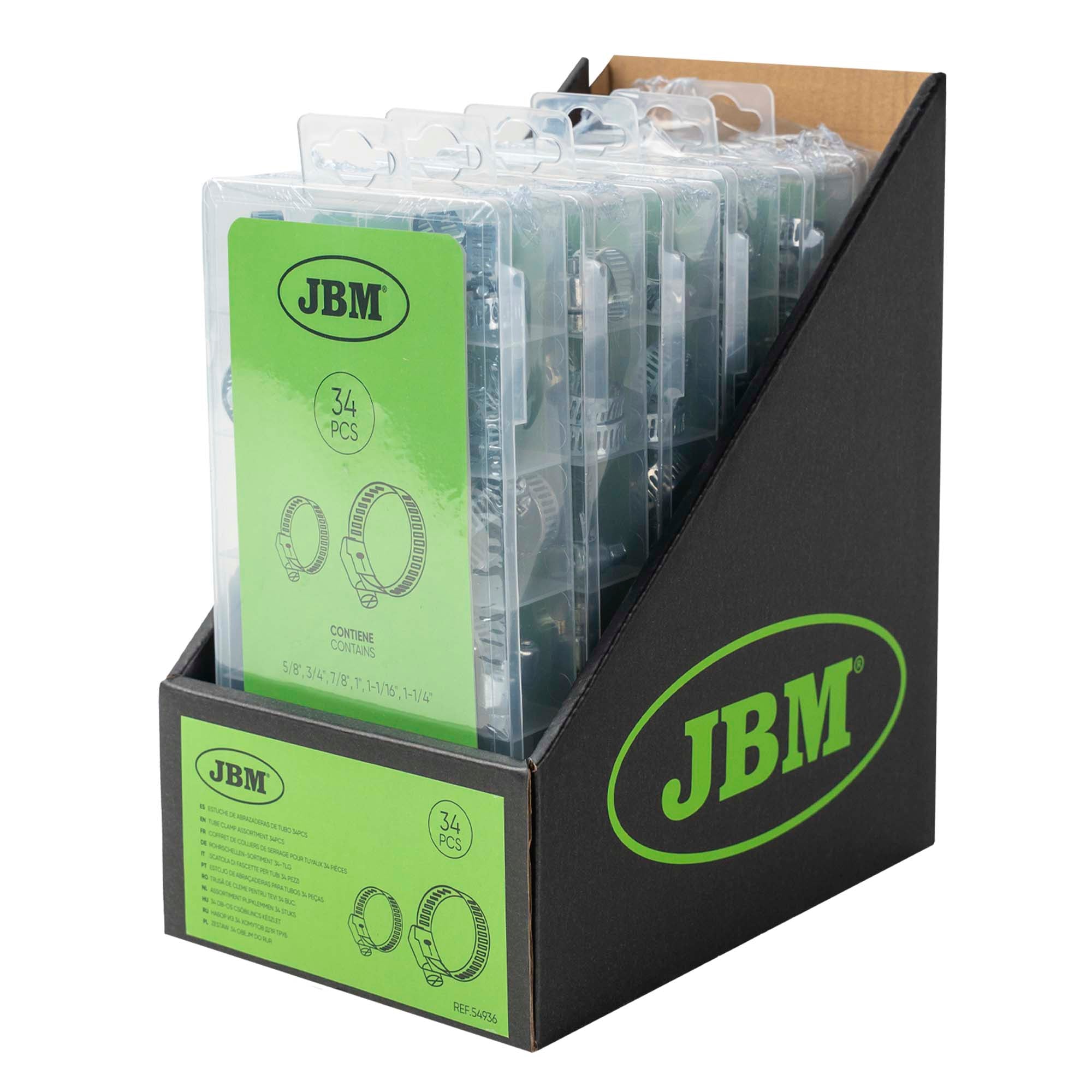 SCATOLA DI FASCETTE PER TUBI 34 PEZZI 54936 JBM