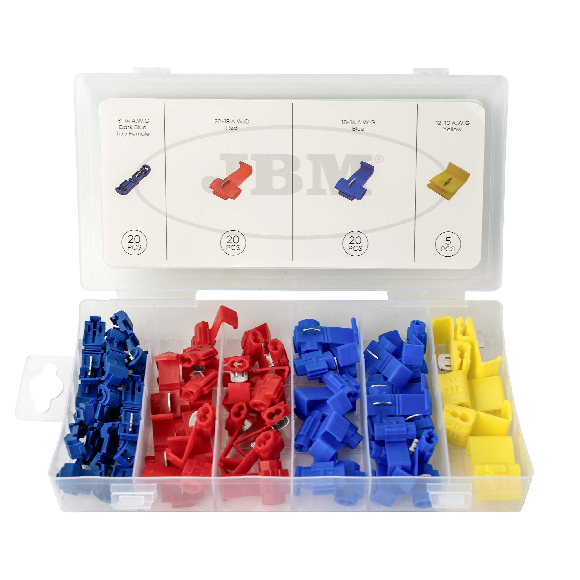 CONFEZIONE ASSORTITA DI GIUNZIONI RAPIDE DA 65 UNITÀ 54942 JBM