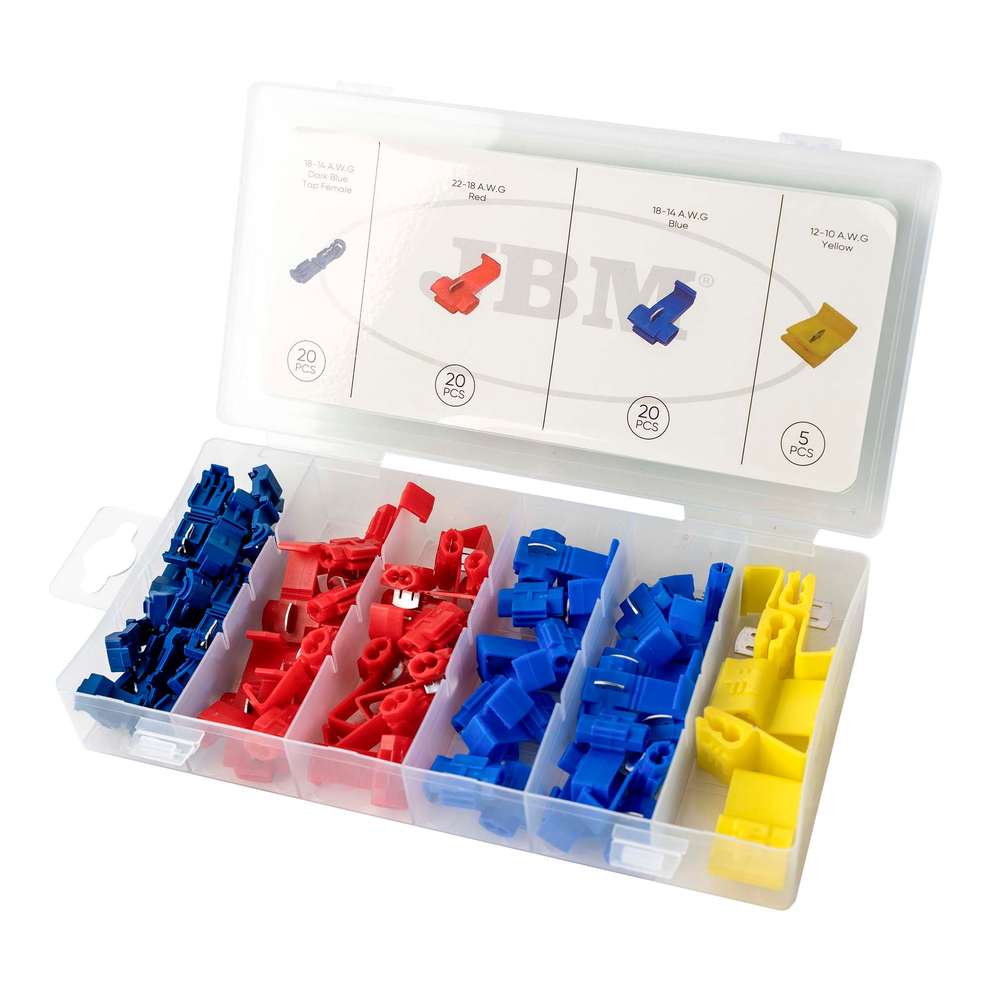 CONFEZIONE ASSORTITA DI GIUNZIONI RAPIDE DA 65 UNITÀ 54942 JBM