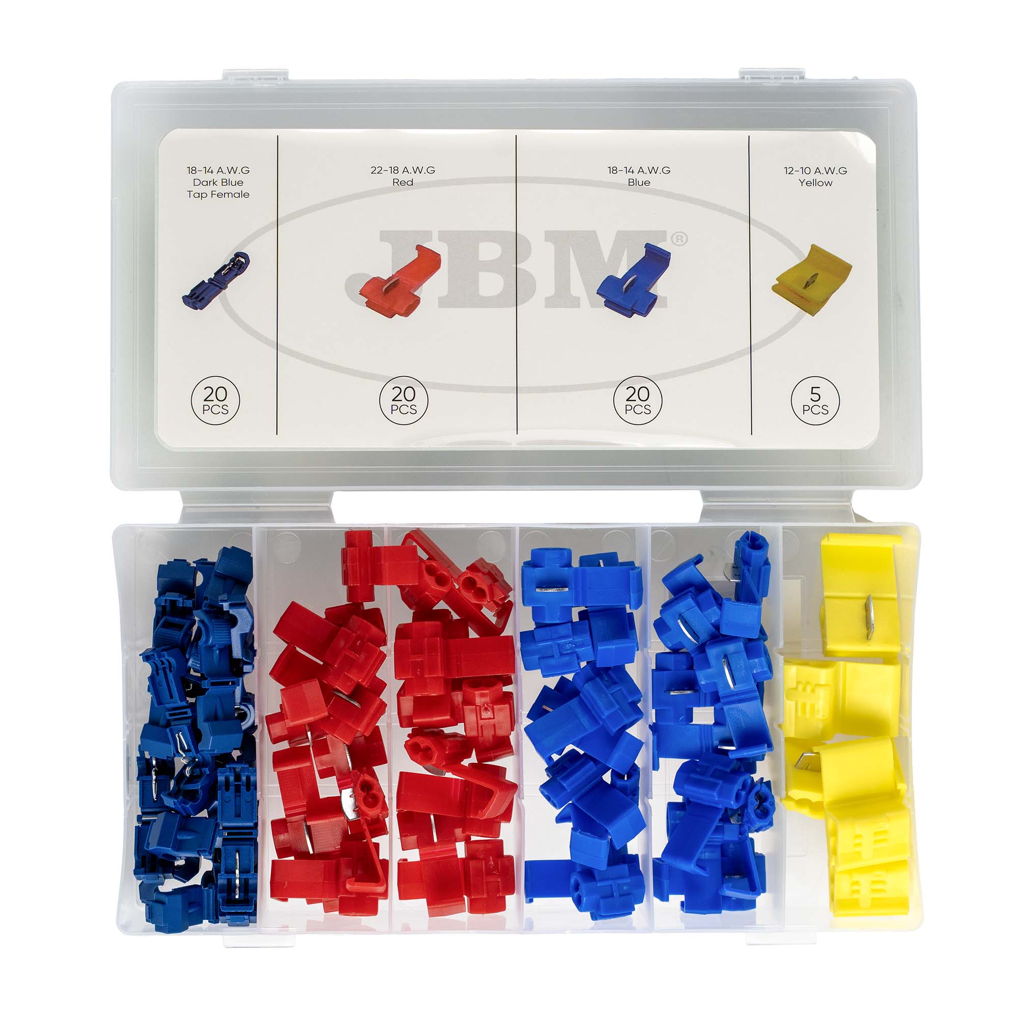 CONFEZIONE ASSORTITA DI GIUNZIONI RAPIDE DA 65 UNITÀ 54942 JBM