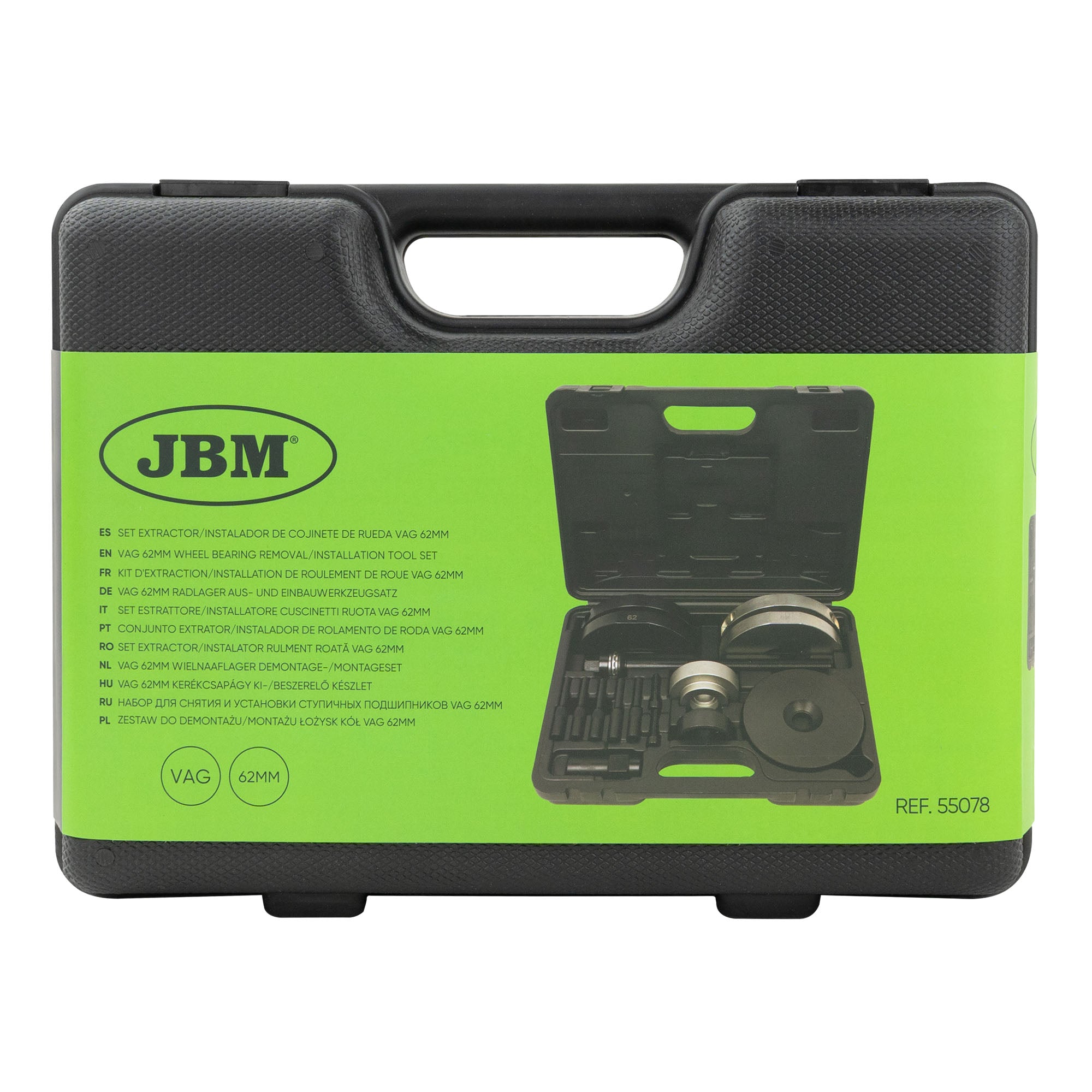 SET ESTRATTORE/INSTALLATORE CUSCINETTI RUOTA VAG 62MM 55078 JBM