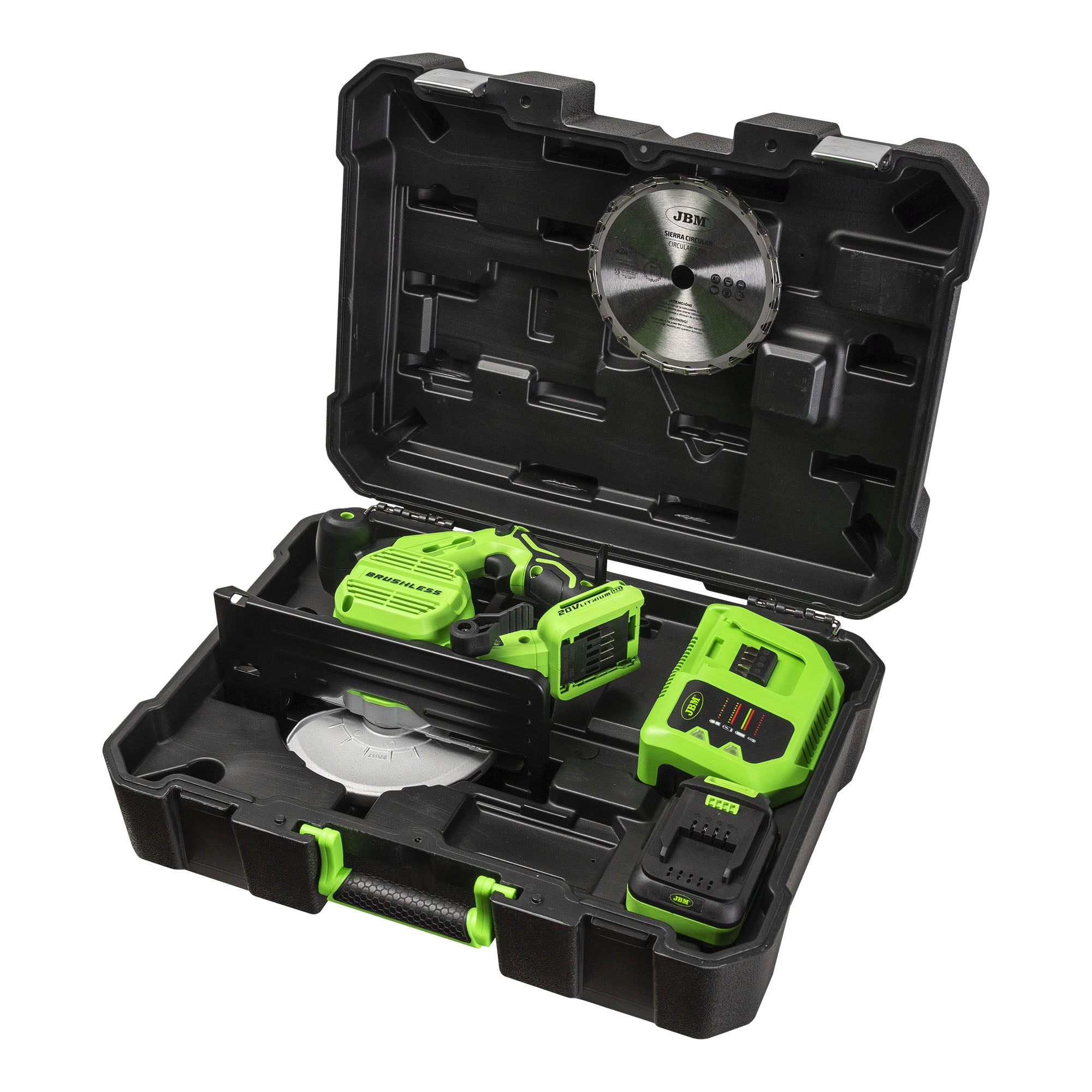 SEGA CIRCOLARE BRUSHLESS A BATTERIA CON CUSTODIA 60007C JBM