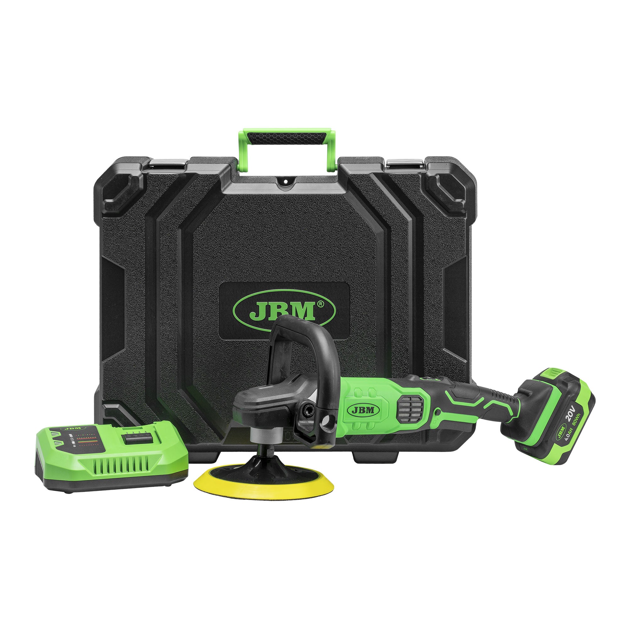 LUCIDATRICE BRUSHLESS A BATTERIA CON CUSTODIA JBM 60009C 4AH SET + 6KG. PROSCIUTTO CRUDO IBERICO