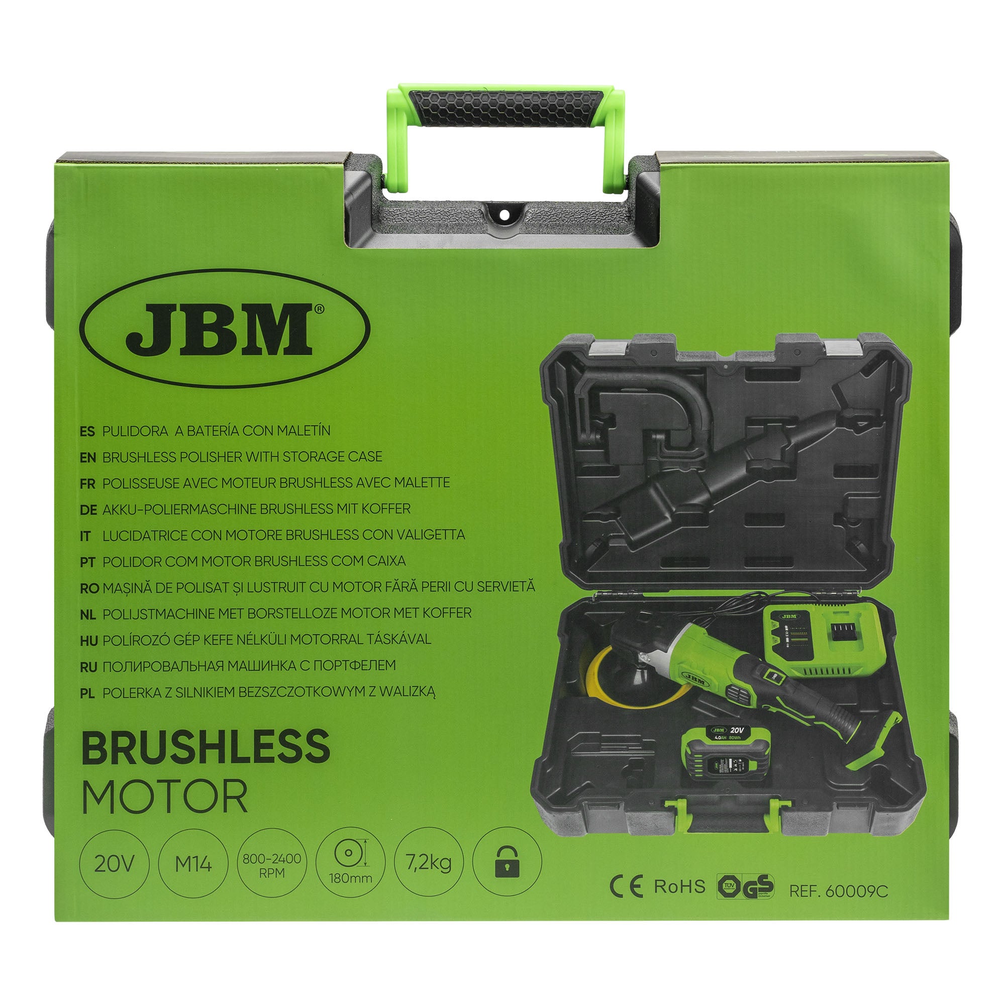 LUCIDATRICE BRUSHLESS A BATTERIA CON CUSTODIA 60009C JBM