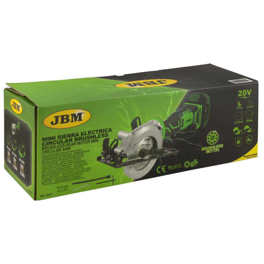 MINI SEGA CIRCOLARE BRUSHLESS A BATTERIA LATO POSTERIORE 60011 JBM