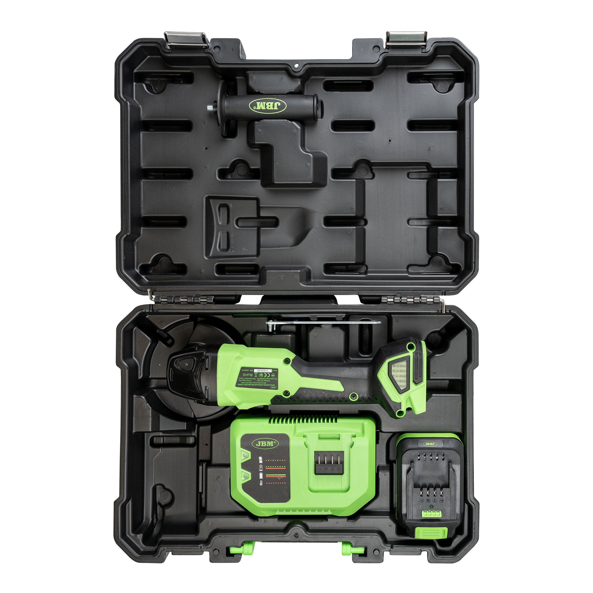 SMERIGLIATRICE ANGOLARE 115MM BRUSHLESS A BATTERIA CON CUSTODIA 60054C JBM
