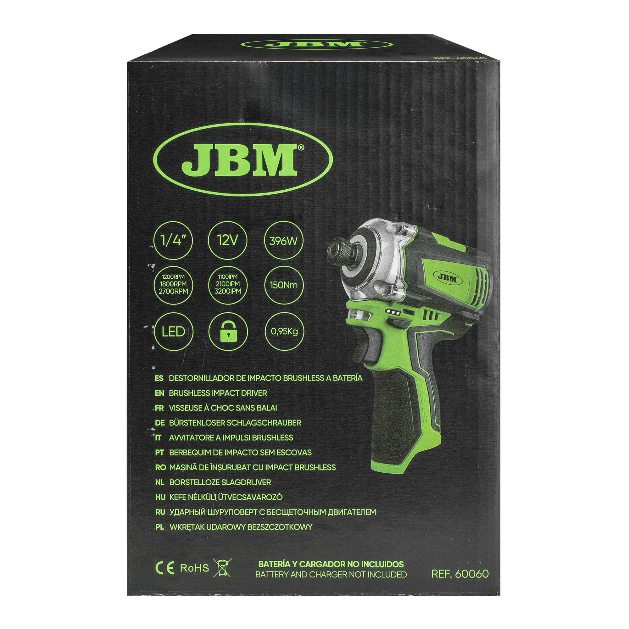 AVVITATORE A IMPULSI BRUSHLESS 1/4" 150NM 60060 JBM