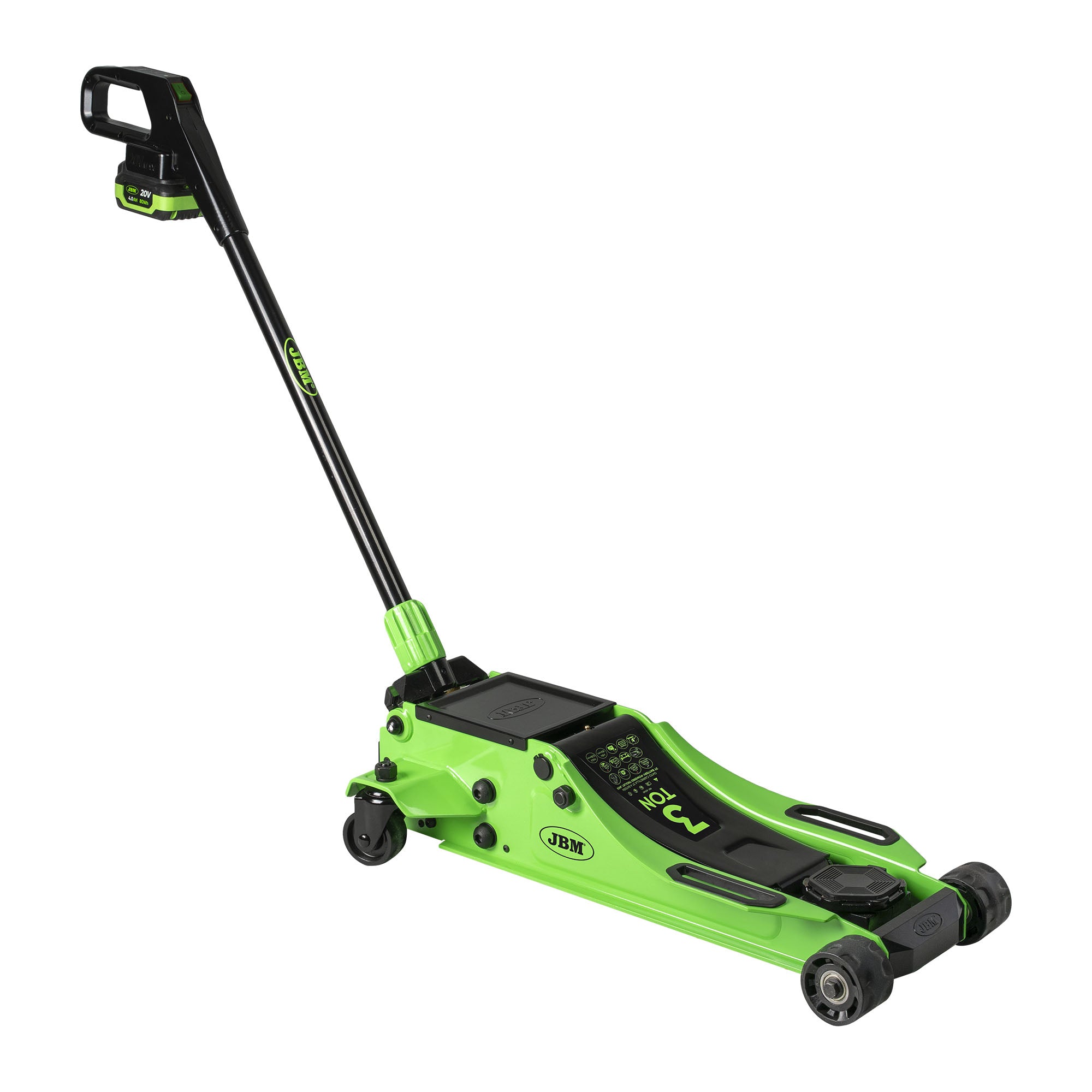 CRIC A CARRELLO IDRAULICO 3T A BATTERIA JBM 60065 set 6ah