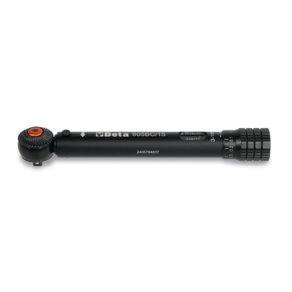 Chiave dinamometrica compatta in alluminio, con meccanismo a scatto, fino a 15Nm Beta 605BC/15