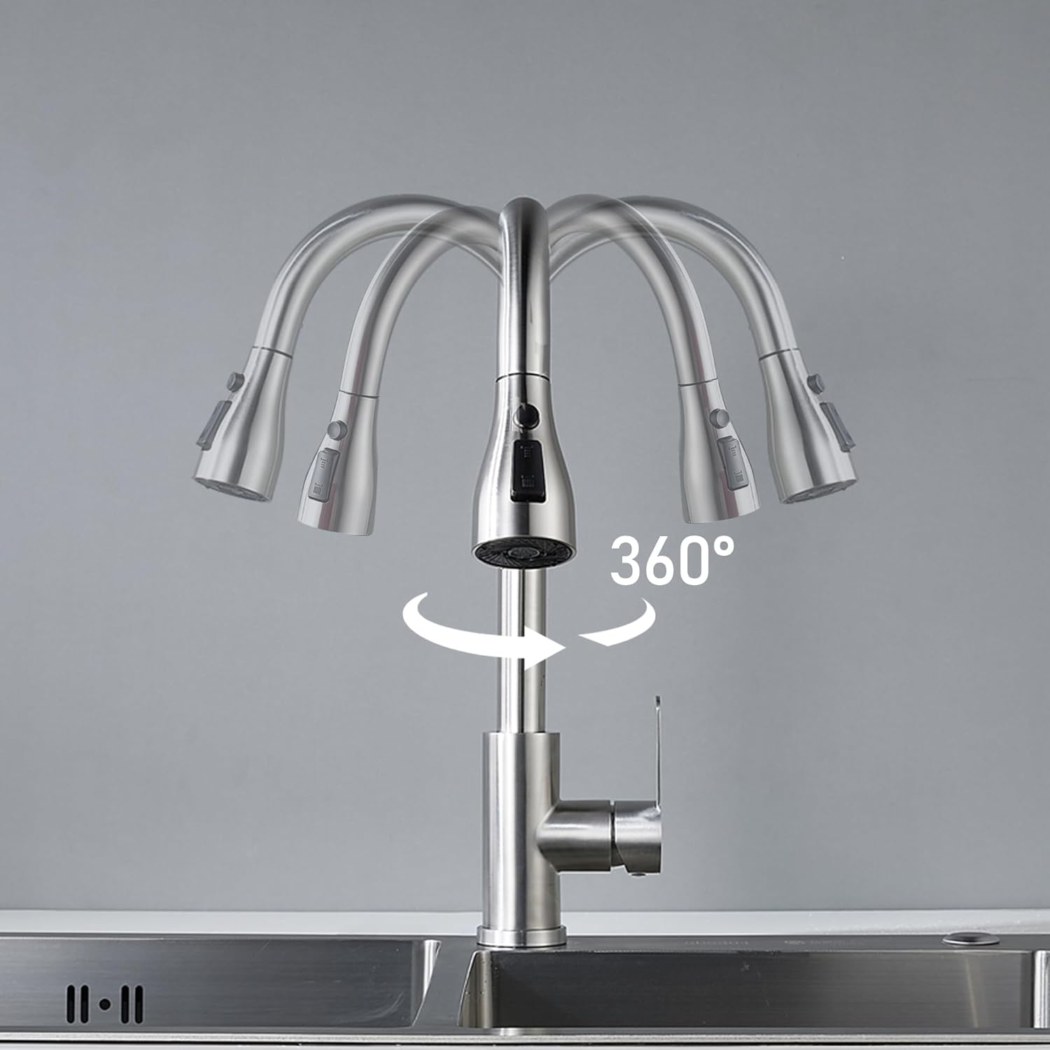 Rubinetto per modulo lavello curvo Workshopitaly MPS acciaio cromato