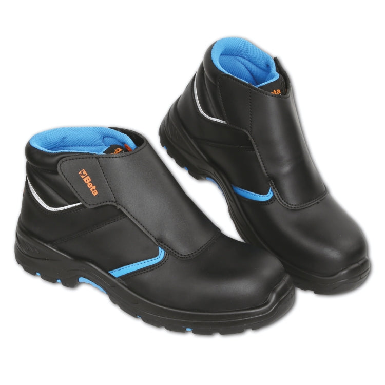 Scarpe alte BASIC PLUS in pelle liscia idrorepellente con patella di protezione Beta 7204BP