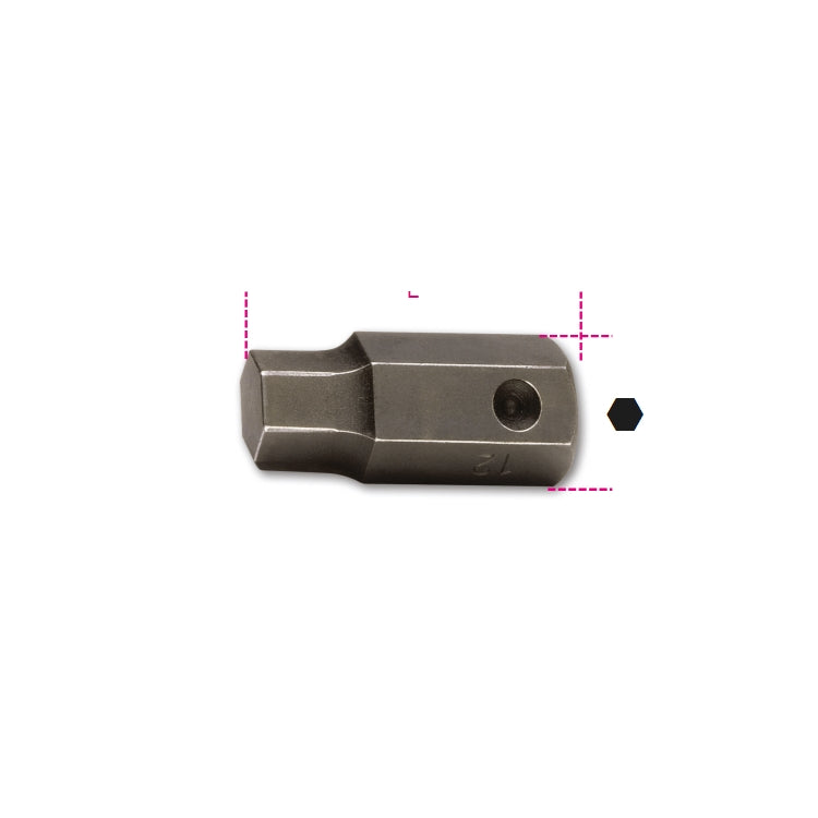 Inserti Macchina maschio esagonale attacco 16 mm fosfatati Beta 727/ES16