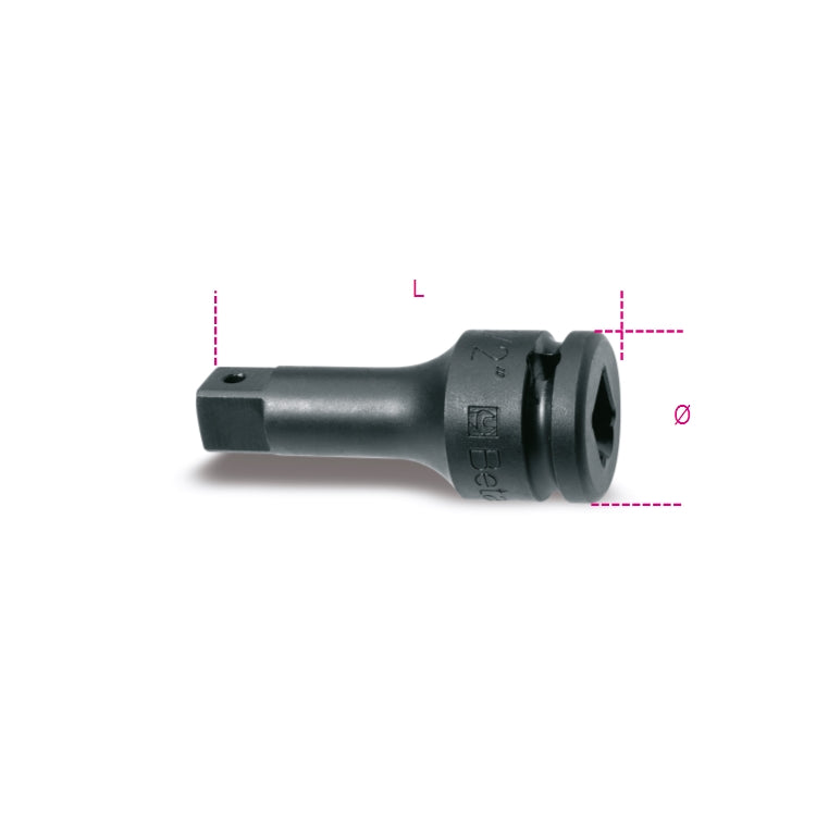 Prolunga Macchina con attacchi quadri maschio e femmina 1" fosfatata Beta 729/21