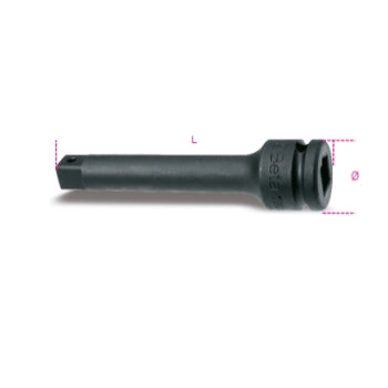 Prolunga Macchina con attacchi quadri maschio e femmina 1.1/2" fosfatata Beta 730/21 - Disegno con misure
