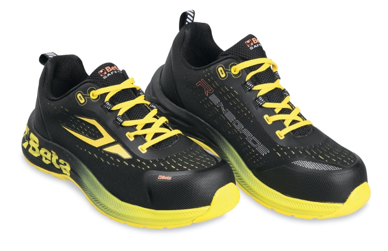 Scarpe RENEGADE in tessuto intrecciato resistente e traspirante, dettagli gialli Beta 7341Y