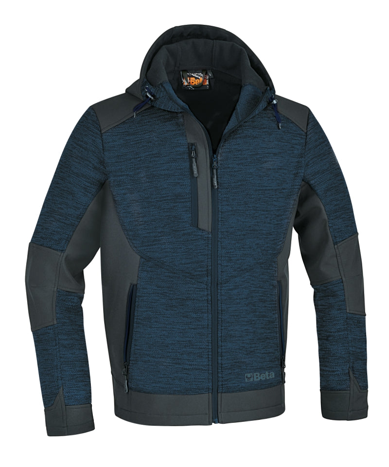 Felpa tecnica in pile con inserti in tessuto softshell  Beta 7637B